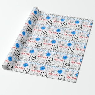 LGA, New York Travel World by Luft Mönster Presentpapper