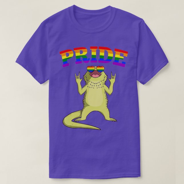LGB Bearded Dragon Gay Pride Rainbow LGBQ Cute Gif T Shirt (Design framsida)