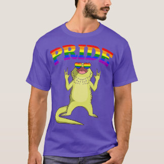 LGB Bearded Dragon Gay Pride Rainbow LGBQ Cute Gif T Shirt