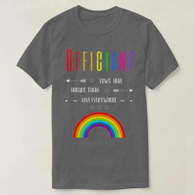 LGB Kärlek överallt, Bröllop-tjänsteman  T Shirt (Design framsida)