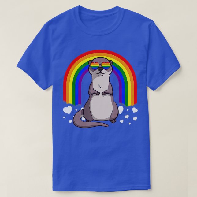 LGB Otter Gay pride Rainbow LGBQ Cute Gift T Shirt (Design framsida)