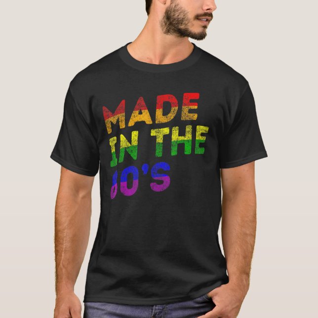 LGB-Pridet gjordes på 80-talets regnbågsunderstöd T Shirt (Framsida)