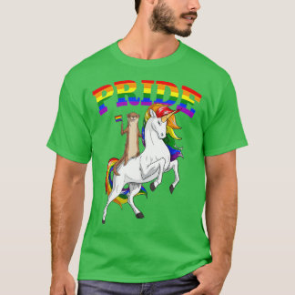 LGB Sea Otter Unicorn Gay pride Rainbow LGBQ Cute T Shirt
