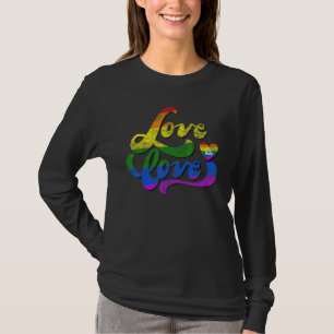 LGB-stöd för regnbåge Pridet Kärlek är Kärlek Lesb T Shirt