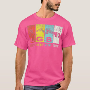 LGB-Vintagen stöder Liberty Guns Beer Tru T Shirt