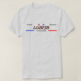 LGBFJB:s Rött vitt blått stjärnor LT T Shirt