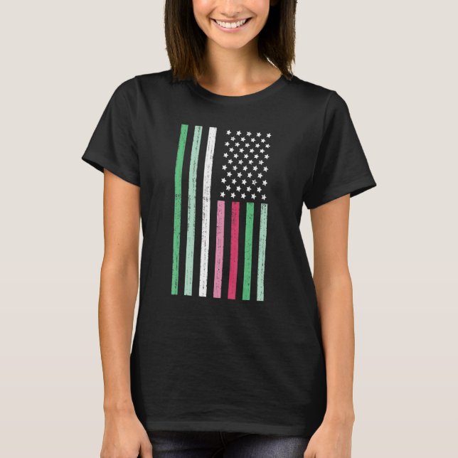 Lgbt Abrosexuality US Flagga American Pride Queer  T Shirt (Framsida)