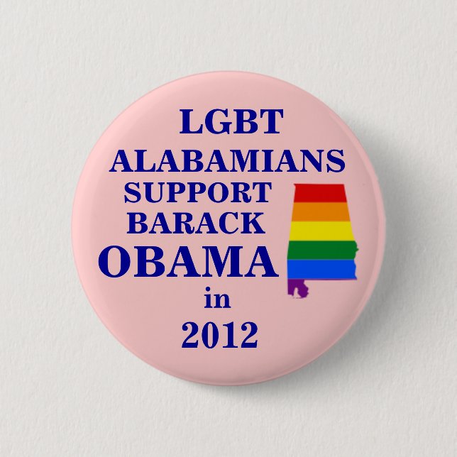 LGBT-Alabamians för Obama 2012 Knapp (Framsida)