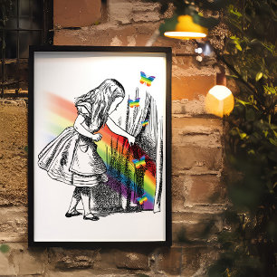 LGBT Alice i Wonderland Vintage Poster