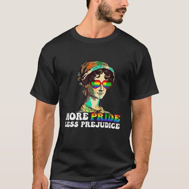 LGBT Ally Gay pride Clothers More Pride Less Preju T Shirt (Framsida)