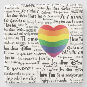 LGBT älskar jag dig Underlägg Sten