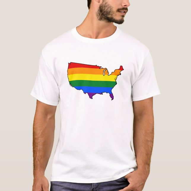 LGBT American pride karta T-Shirt (Framsida)