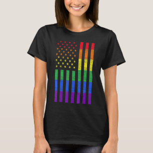 Lgbt American Pride Rainbow Gay Lesbisk Bi Tr T Shirt
