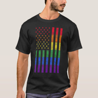 LGBT American Pride Rainbow Gay Lesbisk Bi Tr T Shirt