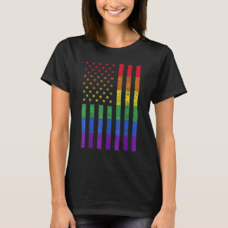 Lgbt American Pride Rainbow Gay Lesbisk Bi Tr T Shirt