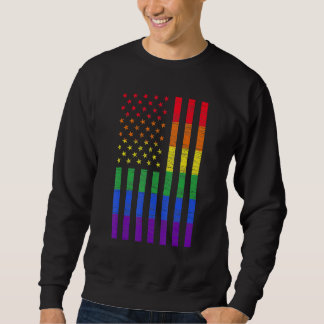 Lgbt American Pride Rainbow Gay Lesbisk Bisex Lång Ärmad Tröja