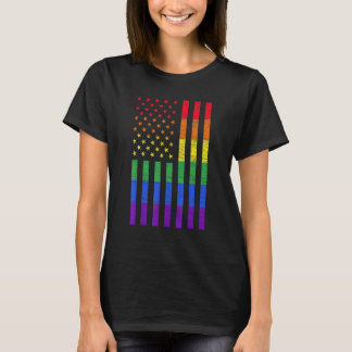 Lgbt American Pride Rainbow Gay Lesbisk Bisex T Shirt