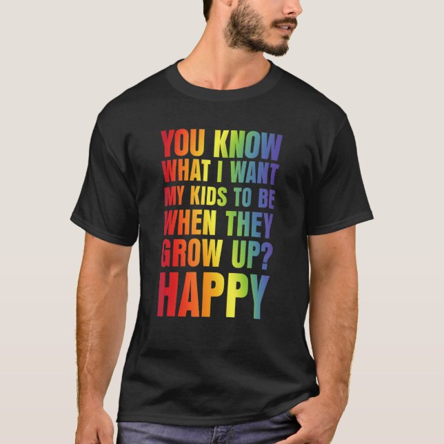 LGBT Awareness Proud Parents Mom Dad Gay Pride Rai T Shirt (Framsida)