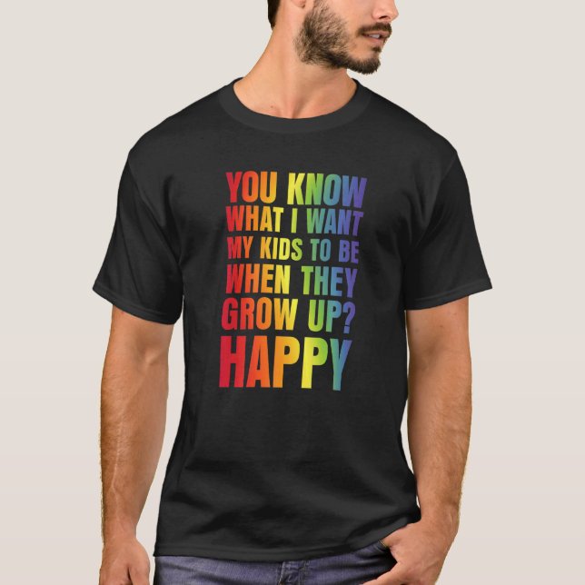 LGBT Awareness Proud Parents Mom Dad Gay Pride Rai T Shirt (Framsida)
