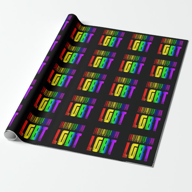 LGBT Barcode - LGBTQ Pride  Presentpapper (Utrullad)