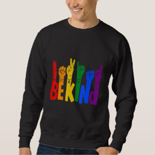 LGBT BE-teckenspråk Lång Ärmad Tröja