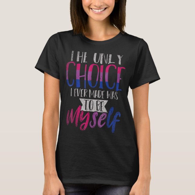 Lgbt Bi Pridet Proud Bisexual Flagga Gift T Shirt (Framsida)