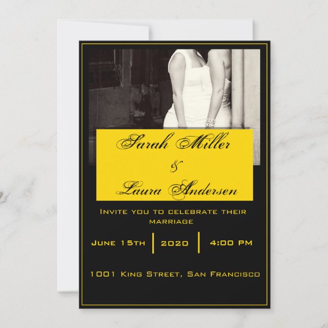 LGBT-bröllopinbjudan Inbjudningar (Framsida)