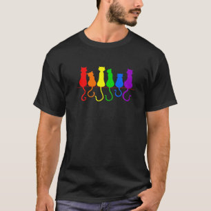 LGBT Cats Gay pride Purride Cat Lover Gift Funy LG T Shirt