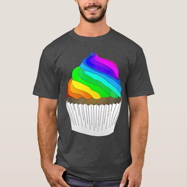 LGBT Cupkaka Rainbow färg iking LGBTQ T Shirt (Framsida)