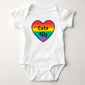 LGBT Cute Ally | Rainbow Pride Heart Pride Baby | T Shirt