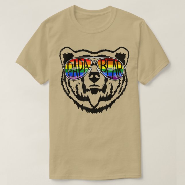 LGBT Daddy Papa Bear Gay Pride Proud Dad Father's  T Shirt (Design framsida)