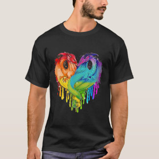 Lgbt Dragon Heart Rainbow Heart Dragon Lgbt Pride T Shirt