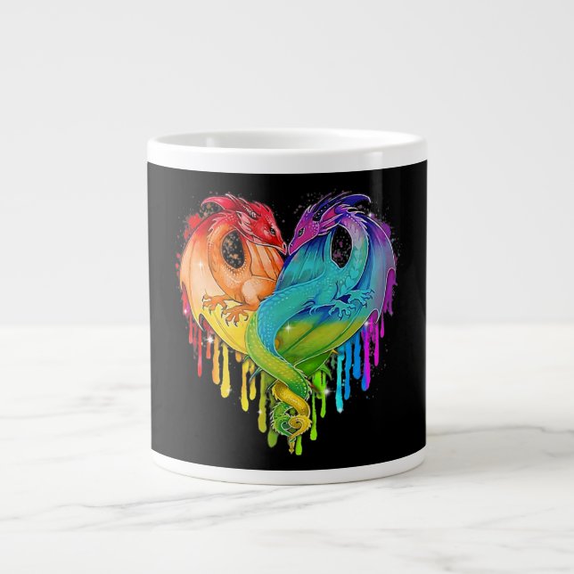 LGBT Dragon Jumbo Mugg (Framsidan)