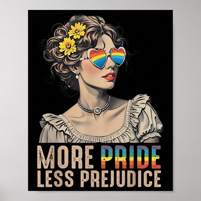 Lgbt Equal Rights More Pride Less Prejudice Rainbo Poster (Framsidan)