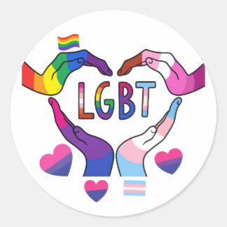 LGBT-etikett Runt Klistermärke
