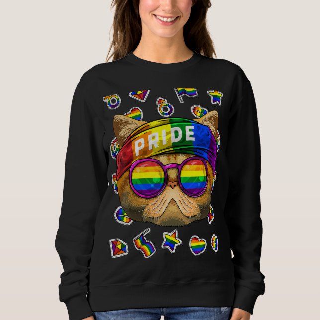 Lgbt Exotic Shorthair Gay pride Månad Cat Rainbow T Shirt (Framsida)