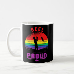 Lgbt Fishing Reel Proud Gay Angler Retro Queer Pri Kaffemugg