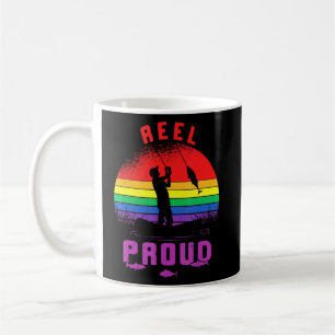 Lgbt Fishing Reel Proud Gay Angler Retro Queer Pri Kaffemugg