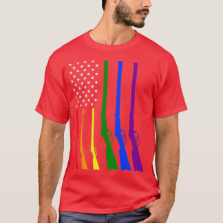 Lgbt Flag Hunting Gay Pride America T Shirt