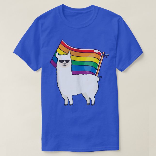 LGBT Flag  Llama Gay Lesbian Resist Men Women Gift T Shirt (Design framsida)