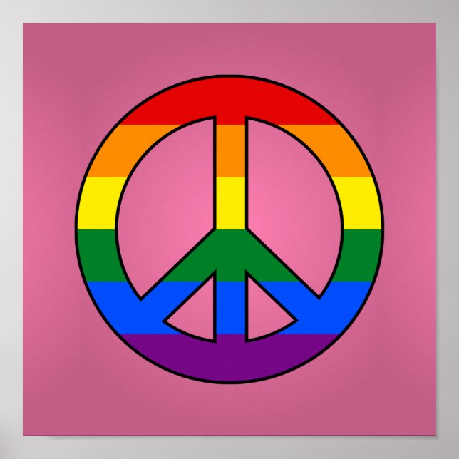 LGBT flag peace sign poster (Framsidan)