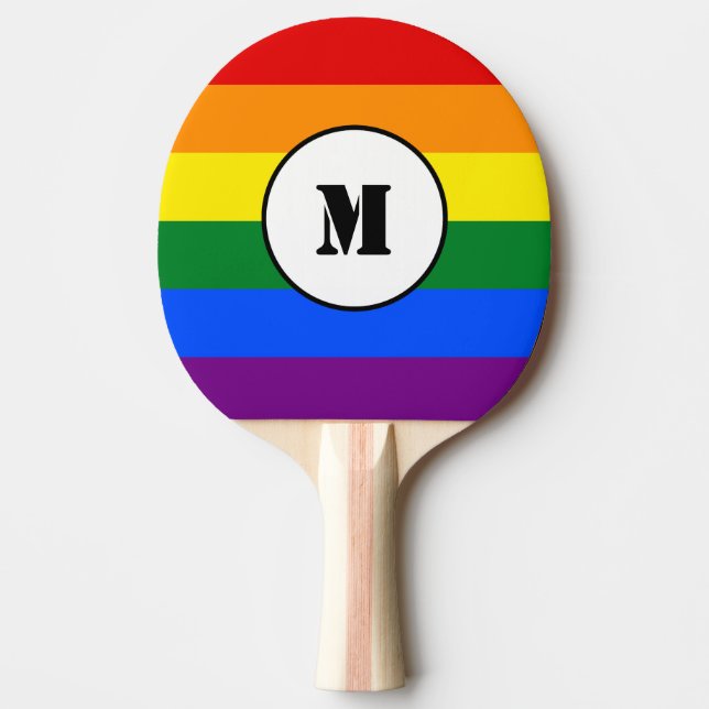 LGBT flagga Drawstring-ryggsäck Pingisracket (Framsidan)