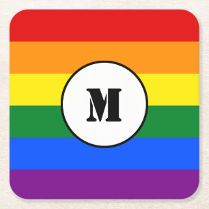 LGBT flagga Drawstring-ryggsäck Underlägg Papper Kvadrat