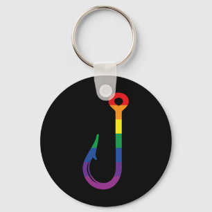 Lgbt Flagga Fiskekrok Gay Anglare Queer Pride Regn Nyckelring