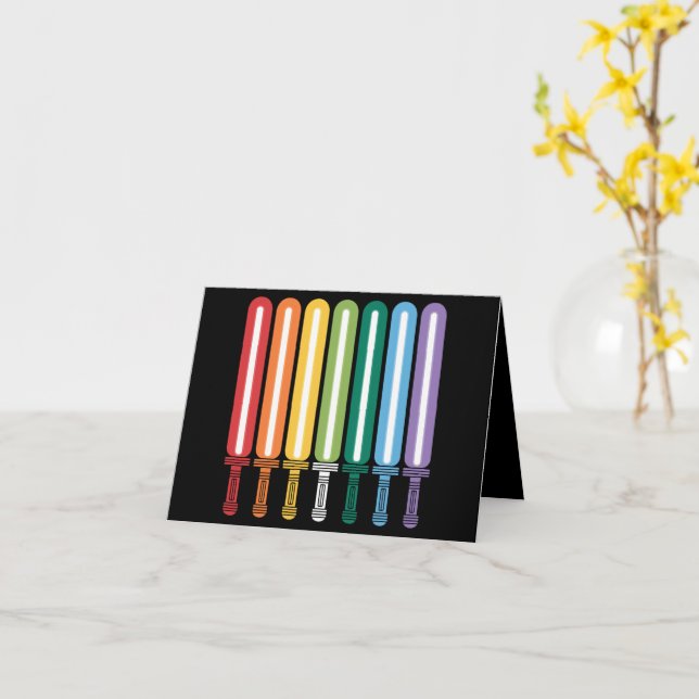 LGBT Flagga Gay pride Kort (Gul blomma)