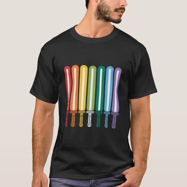 LGBT Flagga Gay pride T Shirt (Framsida)
