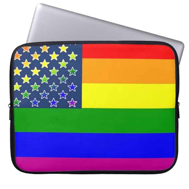 Lgbt Flagga Laptop Fodral (Framsidan)