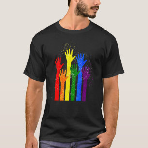 Lgbt Flagga Lgbt Pride Hand Equality Human Högers T Shirt