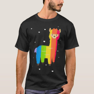 LGBT Flagga Llama Gay Lesbisk Rainbow T Shirt