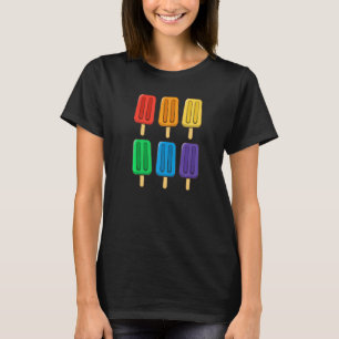 Lgbt Flagga Popsicles 4:e juli Gay Subtle Pride m T Shirt